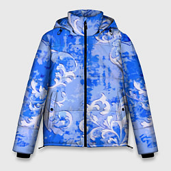 Куртка зимняя мужская Растительный орнамент - паттерн, цвет: 3D-красный