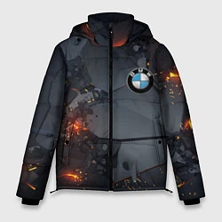 Куртка зимняя мужская BMW explosion, цвет: 3D-красный