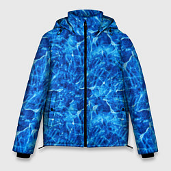 Куртка зимняя мужская Синий лёд - текстура, цвет: 3D-черный