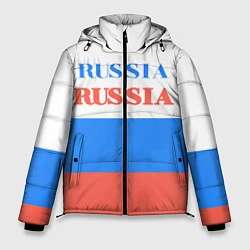 Куртка зимняя мужская Цвета флага России Russia, цвет: 3D-красный