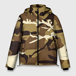 Куртка зимняя мужская Камуфляж Woodland осень крупный, цвет: 3D-черный