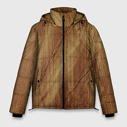 Куртка зимняя мужская Деревянная текстура, цвет: 3D-светло-серый