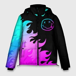 Куртка зимняя мужская Nirvana неоновый огонь, цвет: 3D-черный