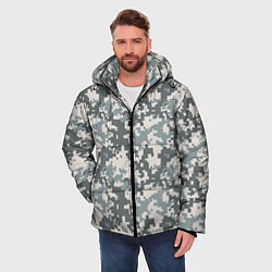 Куртка зимняя мужская Камуфляж серый пиксель, цвет: 3D-светло-серый — фото 2