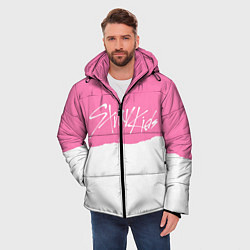 Куртка зимняя мужская Stray Kids pink and white, цвет: 3D-красный — фото 2