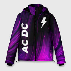Куртка зимняя мужская AC DC violet plasma, цвет: 3D-черный
