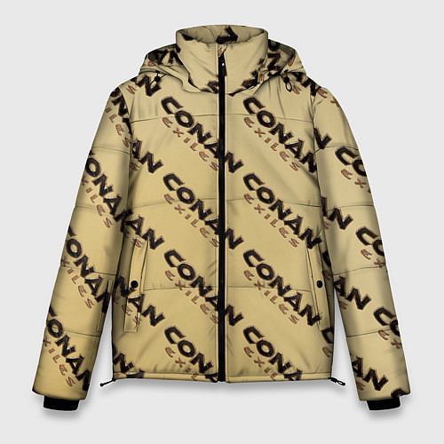 Мужская зимняя куртка Конан эксайлс узор / 3D-Светло-серый – фото 1