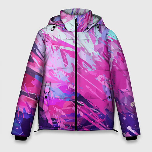 Мужская зимняя куртка Фиолетовые оттенки / 3D-Светло-серый – фото 1