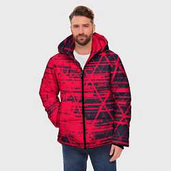 Куртка зимняя мужская Black & Red, цвет: 3D-красный — фото 2