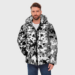 Куртка зимняя мужская Городской пиксель камуфляж, цвет: 3D-красный — фото 2