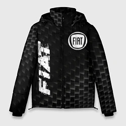 Куртка зимняя мужская Fiat карбоновый фон, цвет: 3D-черный