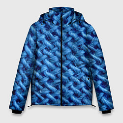 Куртка зимняя мужская Грубая вязка - Fashion 2099, цвет: 3D-светло-серый