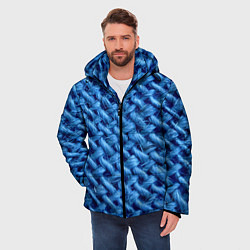Куртка зимняя мужская Грубая вязка - Fashion 2099, цвет: 3D-светло-серый — фото 2