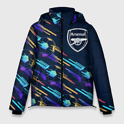 Куртка зимняя мужская Arsenal градиентные мячи, цвет: 3D-черный