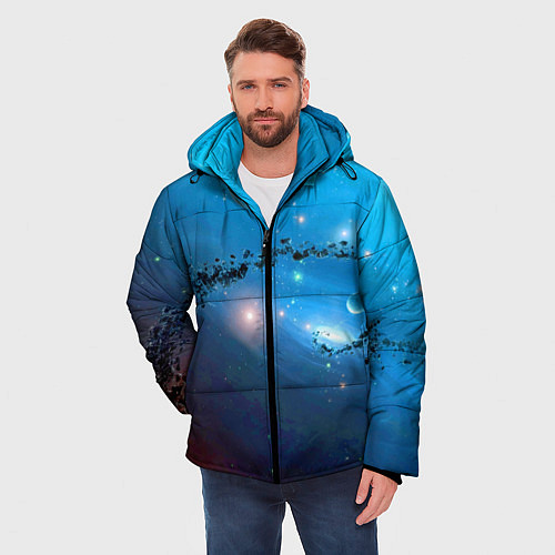 Мужская зимняя куртка Бесконечное космическое пространство - Nasa / 3D-Красный – фото 3