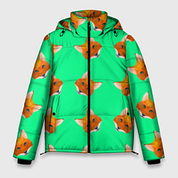 Куртка зимняя мужская Эстетика Полигональные лисы, цвет: 3D-черный