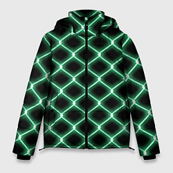 Куртка зимняя мужская Зелёная неоновая сетка, цвет: 3D-черный