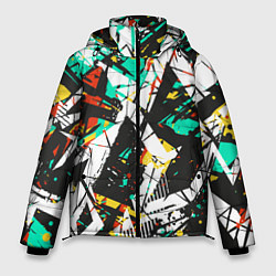 Куртка зимняя мужская Абстракция-взрыв эмоций, цвет: 3D-светло-серый