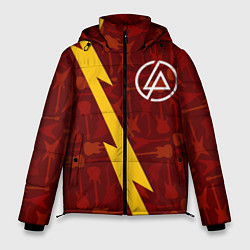 Куртка зимняя мужская Linkin Park гитары и молния, цвет: 3D-черный