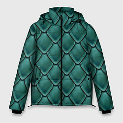 Куртка зимняя мужская Чешуя дракона или змеи, цвет: 3D-светло-серый