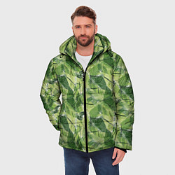 Куртка зимняя мужская Милитари листья крупные, цвет: 3D-красный — фото 2