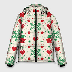 Куртка зимняя мужская Love new year, цвет: 3D-красный