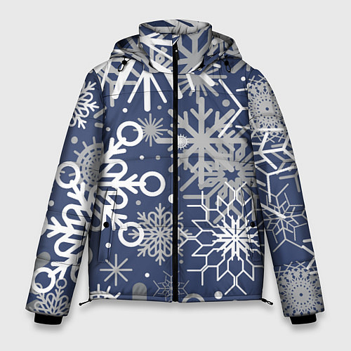 Мужская зимняя куртка Волшебный снегопад / 3D-Светло-серый – фото 1