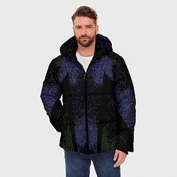Куртка зимняя мужская Космические узоры, цвет: 3D-светло-серый — фото 2
