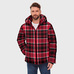 Куртка зимняя мужская Тартан красный, цвет: 3D-светло-серый — фото 2