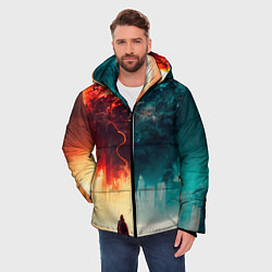 Куртка зимняя мужская Параллельные вселенные, цвет: 3D-светло-серый — фото 2