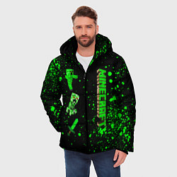 Куртка зимняя мужская Minecraft - разный крипер, цвет: 3D-черный — фото 2