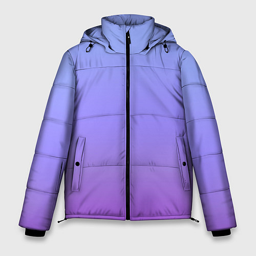 Мужская зимняя куртка Фиолетовый градиент / 3D-Светло-серый – фото 1