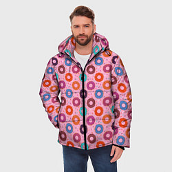 Куртка зимняя мужская Вкусные пончики, цвет: 3D-светло-серый — фото 2