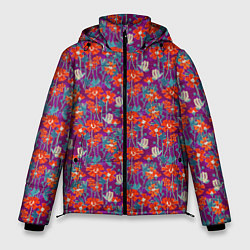 Мужская зимняя куртка Цветочная геометрия