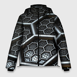 Куртка зимняя мужская Geometry abstraction, цвет: 3D-светло-серый