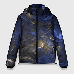 Куртка зимняя мужская Синяя абстракция, цвет: 3D-черный