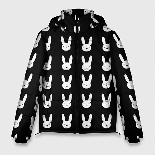 Мужская зимняя куртка Bunny pattern black / 3D-Светло-серый – фото 1