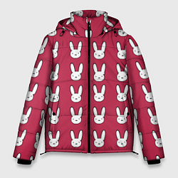 Куртка зимняя мужская Bunny Pattern red, цвет: 3D-черный