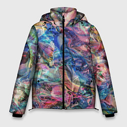 Куртка зимняя мужская Слияние красок, цвет: 3D-черный
