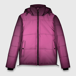 Куртка зимняя мужская Розовый фон с черной виньеткой, цвет: 3D-черный