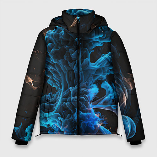 Мужская зимняя куртка Клубы голубого дыма / 3D-Светло-серый – фото 1