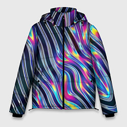 Куртка зимняя мужская Металлический блеск, цвет: 3D-черный