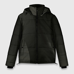 Куртка зимняя мужская Чёрные геометрические металлические листы, цвет: 3D-черный
