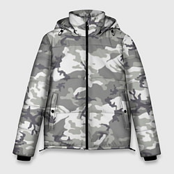 Куртка зимняя мужская Снежный камуфляж, цвет: 3D-черный