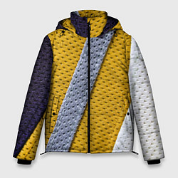 Куртка зимняя мужская Полосатая в дырочку, цвет: 3D-светло-серый