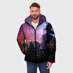 Куртка зимняя мужская Mirror edge abstract, цвет: 3D-светло-серый — фото 2