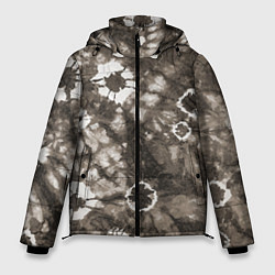 Куртка зимняя мужская Коричневый тай-дай, цвет: 3D-светло-серый