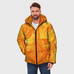 Куртка зимняя мужская Солнечный флюид арт, цвет: 3D-красный — фото 2
