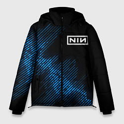 Куртка зимняя мужская Nine Inch Nails звуковая волна, цвет: 3D-черный
