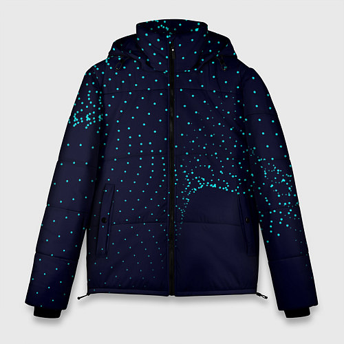 Мужская зимняя куртка Плавающие точки / 3D-Светло-серый – фото 1